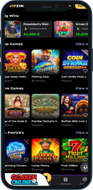 Vipzino Casino Mobiele app