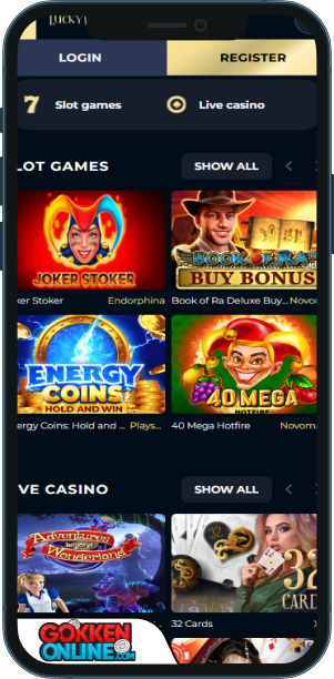 LuckyWands Casino Mobiele app
