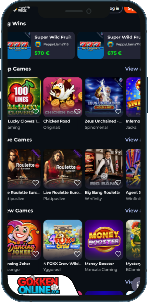 BlazingWildz Casino Mobiele app