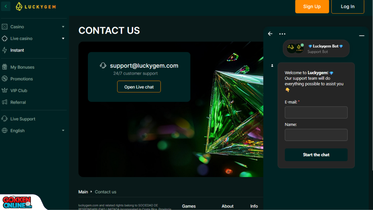 LuckyGem Casino Casino Klantenservice