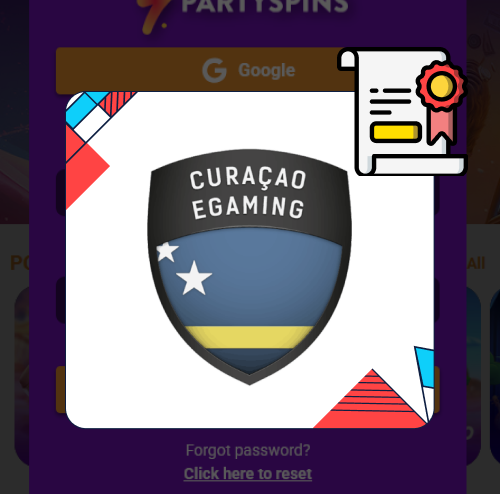 PartySpins Casino Licenties
