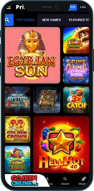 Pribet Casino Mobiele app