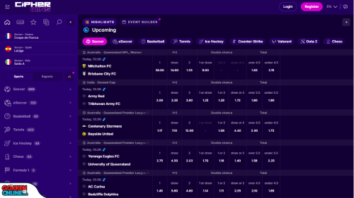 Cipherwins Casino sport