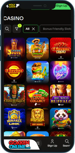 HolyLuck Casino Mobiele app