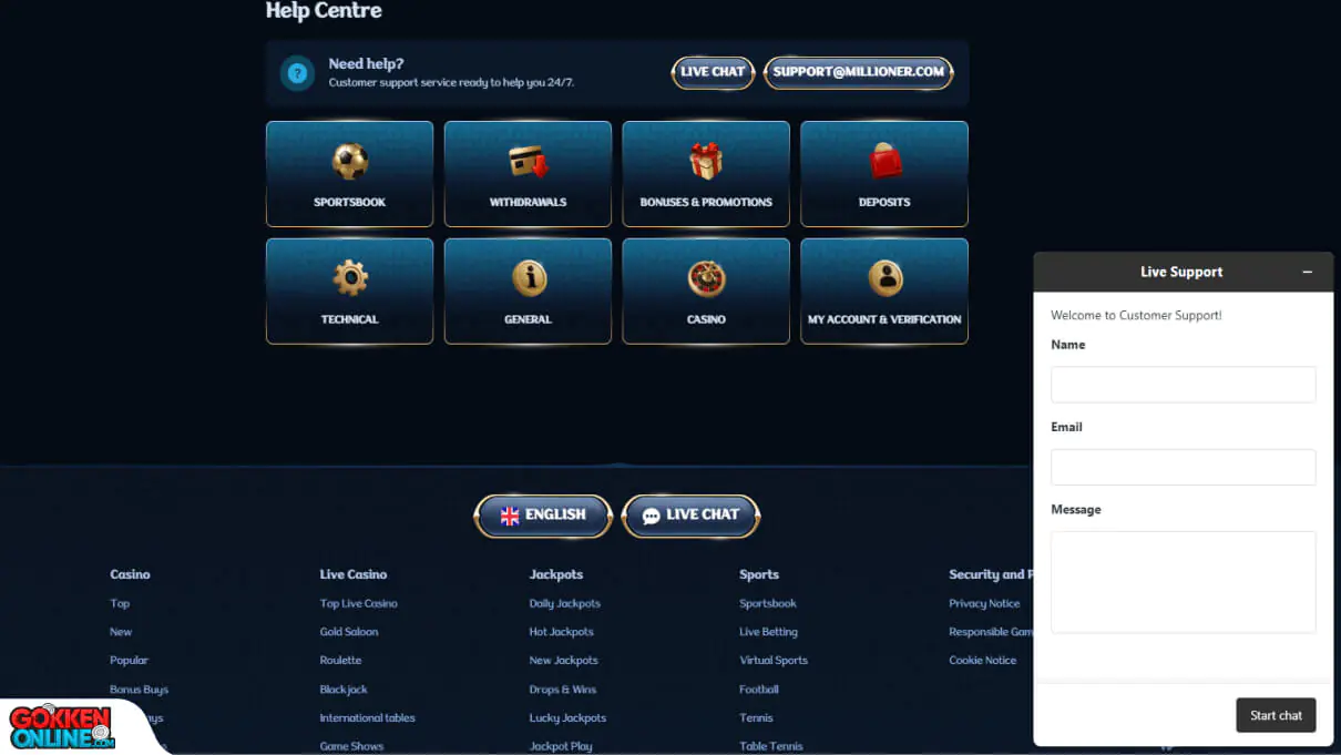 Millioner Casino Klantenservice