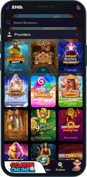 Aphrodite Casino Mobiele app