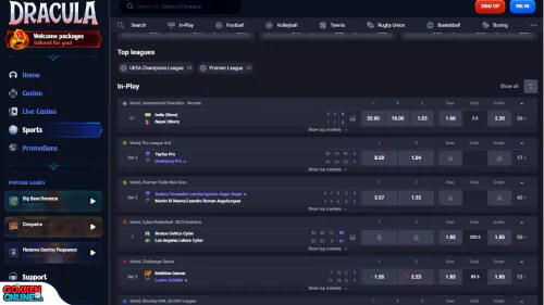 Dracula Casino sport