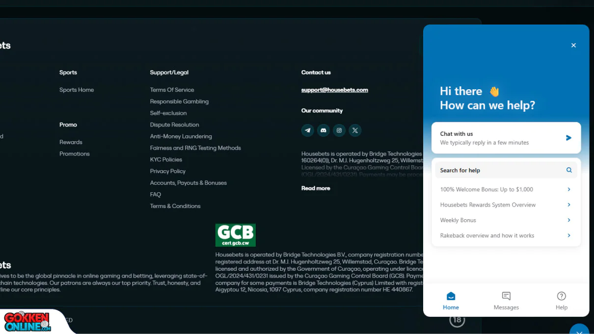 Housebets Casino Klantenservice