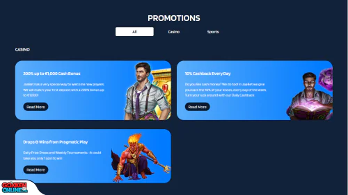 JaaBet Casino bonus