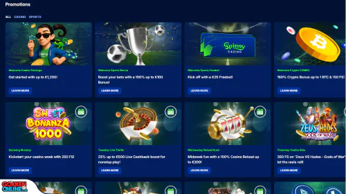 Spinny Casino bonus