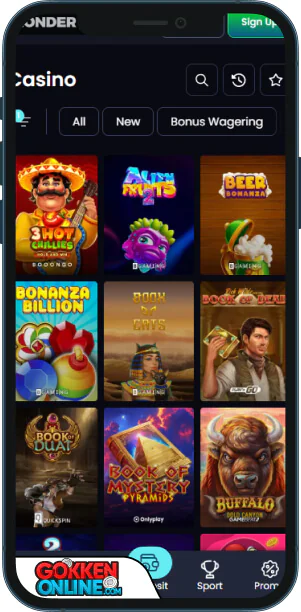 Zondercruks Casino Mobiele app