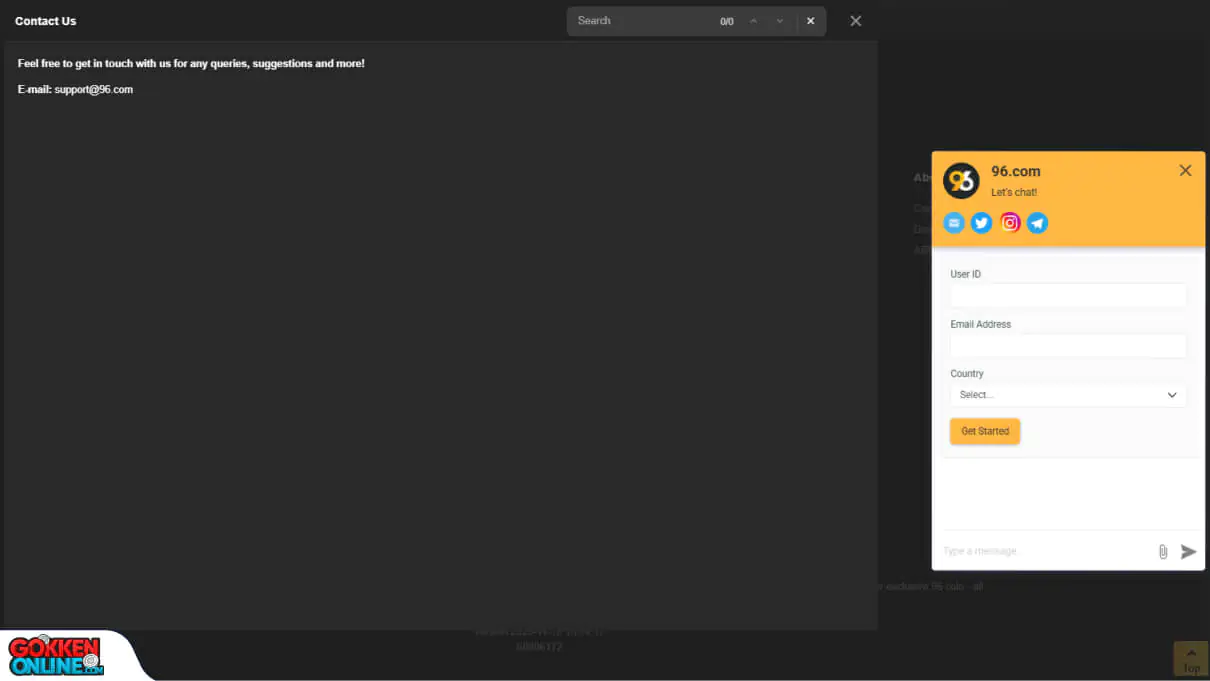 96.com Casino Klantenservice