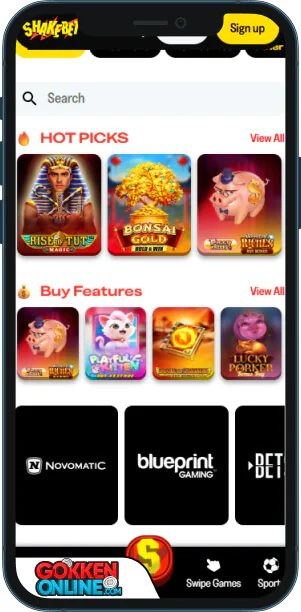 ShakeBet Casino Mobiele app