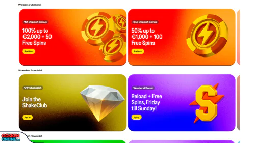 ShakeBet Casino bonus