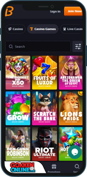 Blaze Spins Casino Mobiele app