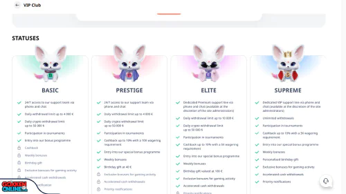 Nika Casino vip programma