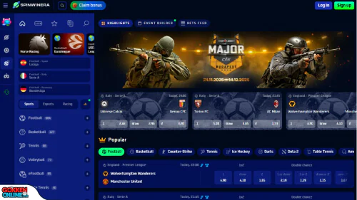 SpinWinera Casino sport
