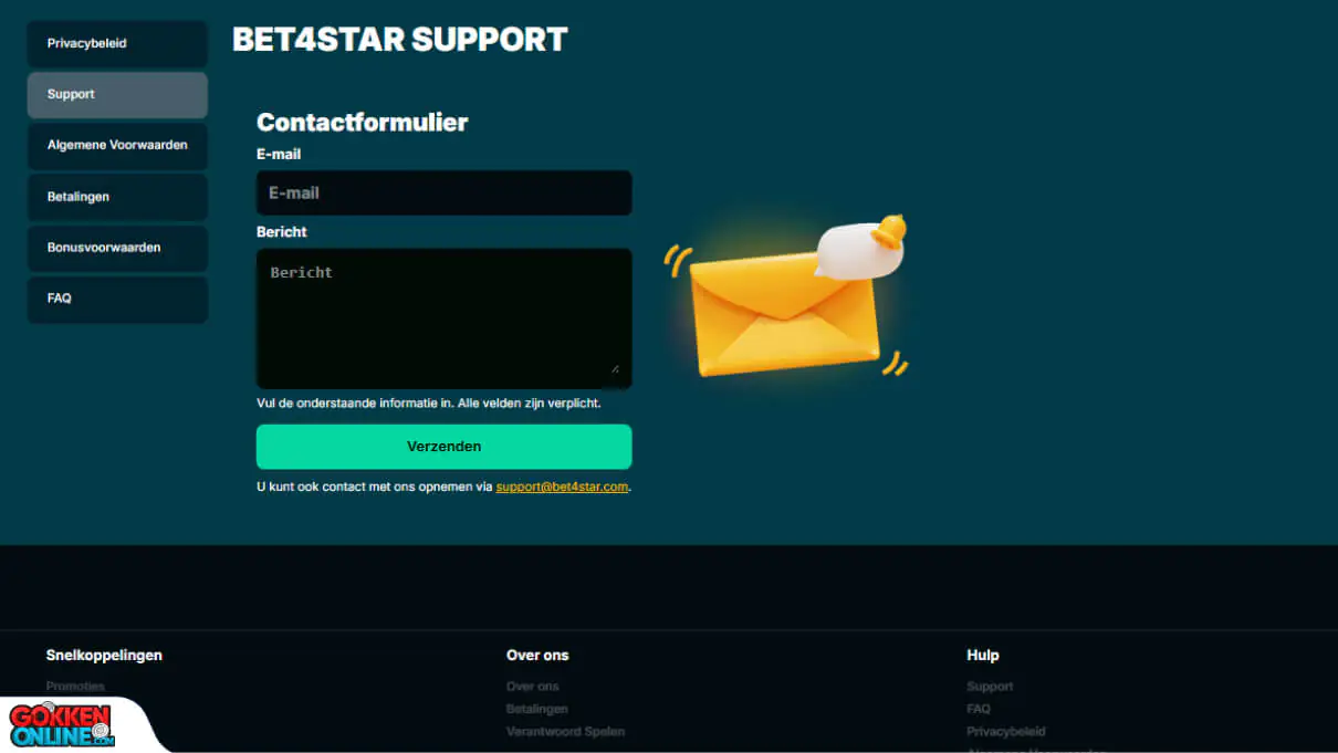 Bet4Star Casino Klantenservice