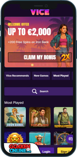 Casino Vice Mobiele app