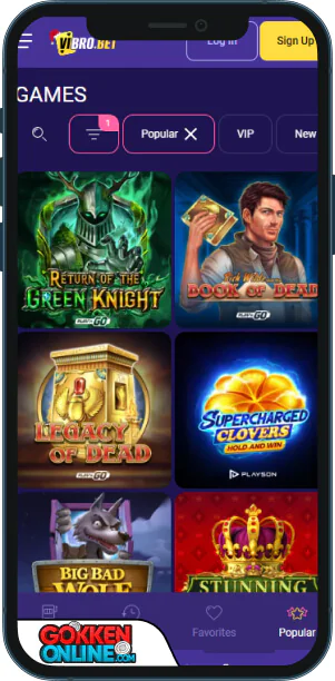 VibroBet Casino Mobiele app