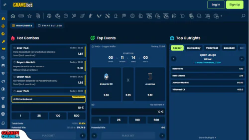 Grams.bet Casino sport