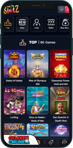TheSlotz Casino Mobiele app