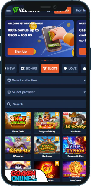 Velwins Casino Mobiele app