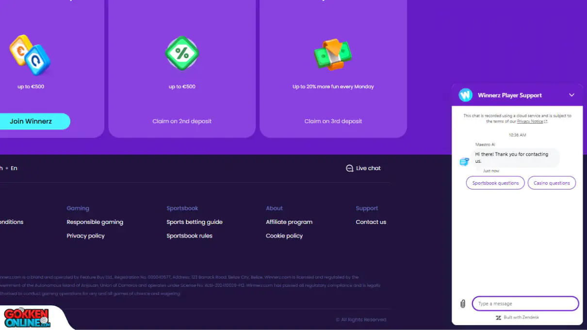 Winnerz Casino Klantenservice