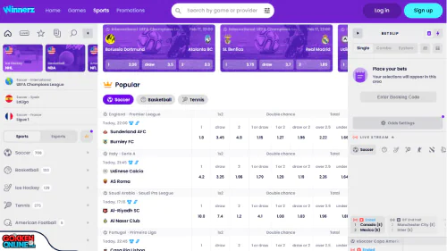 Winnerz Casino sport